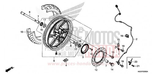 ROUE AVANT SH300AG de 2016